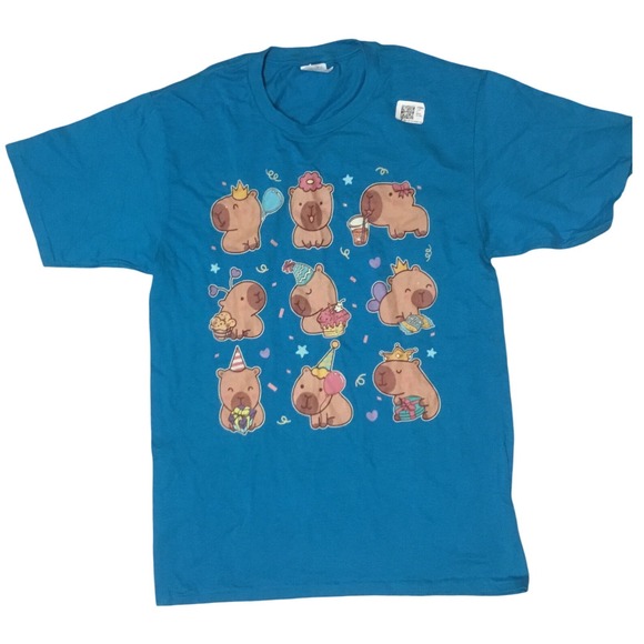 Port & Company Tops - Port & Company Capybara Birthday Party NWT Graphic Tee Womens Small